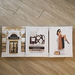 🥀Fashion Aesthetic Stylish Pretty Wall Art Set Of 3🥀